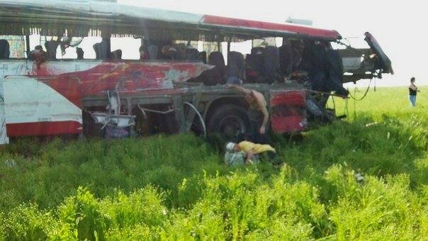 Автобус Челябинск-Казахстан попал в автокатастрофу